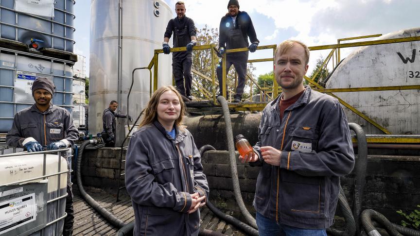 L'équipe CILA sur le site industriel d'Aulnoye-Aymeries